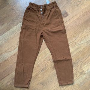 Zara Corduroy Tan Pants